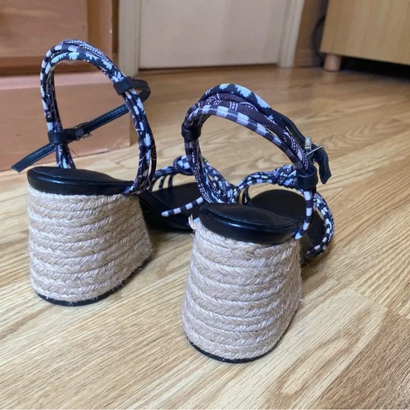 Too cute 😍Schulz espadrilles open toe heels size US 7.5 EUC - Picture 9 of 15